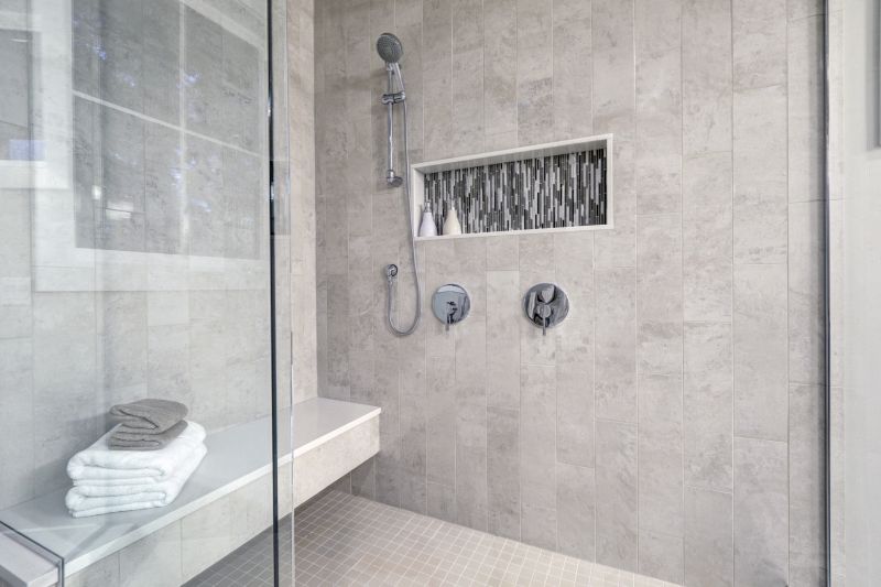 Shower with Built-in Niche and Lighting